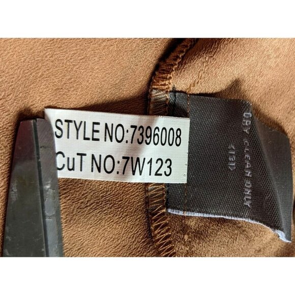 Anthropologie HYPE 100% Silk Yellow Feather Print Summer Boho Mini Dress Size 2 - Picture 5 of 8